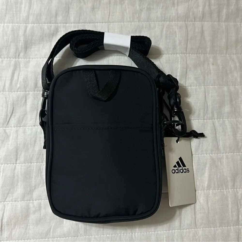 adidas CORE Black White Nylon Festival Unisex Crossbody Bag